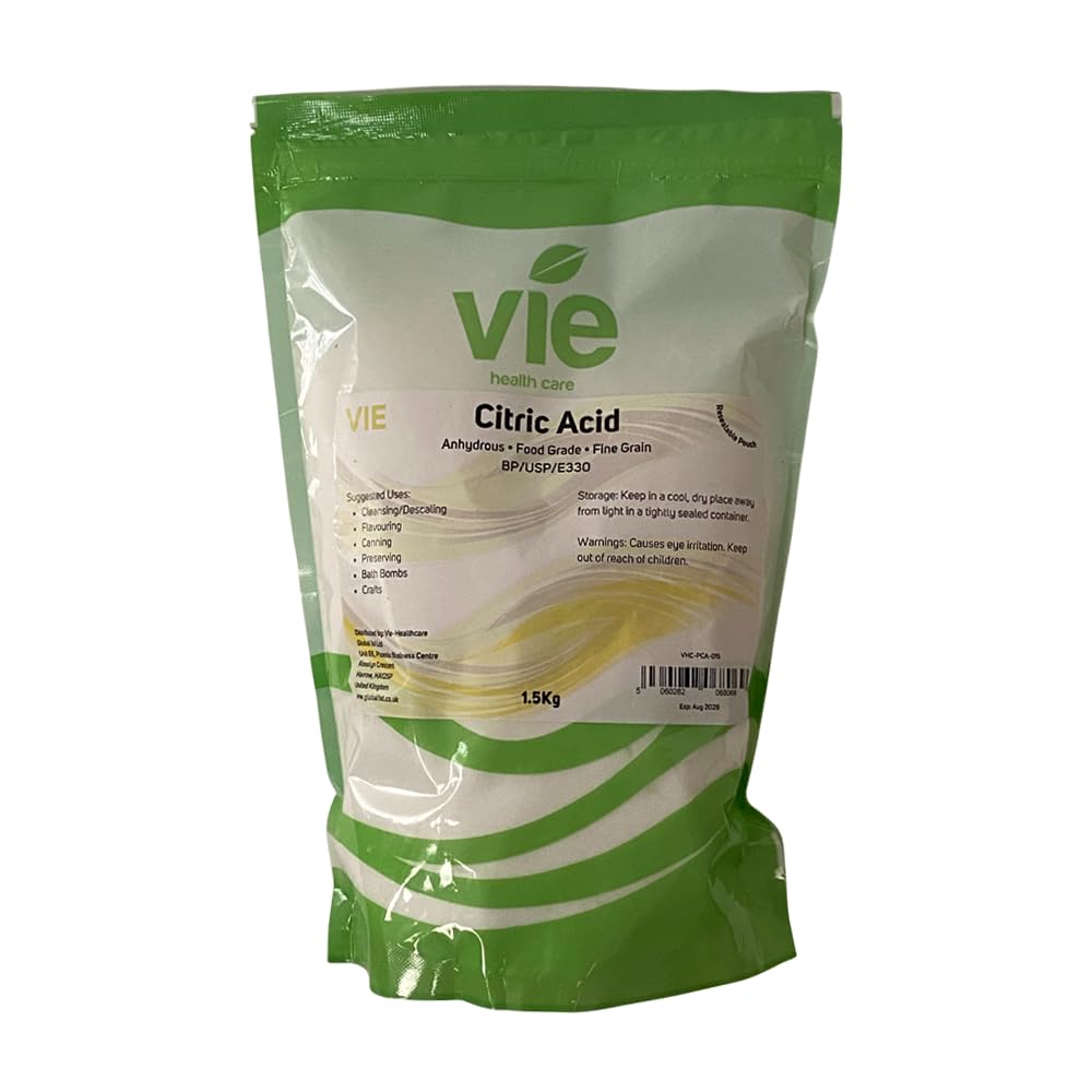 VIE Citric Acid, Pure Premium Quality, 1.5Kg