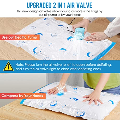 Vacuum Storage Bags with Electric Air Pump, 20 Pack (4 Jumbo, 4 Large