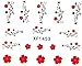 LKE® 48 Design 3D Design Nail Art Sticker Tip Decal Manicure/ Water Nail Art Decal / Tattoo / Sticker （30 sheets）