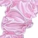YiZYiF Men's Silky Shiny Satin Flutter Ruffled Sissy Thongs Crossdress Underwear Pink Large(Waist:29.0-54.5