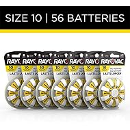 Rayovac Hearing Aid Batteries Size 10, 56-Pack