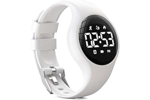 synwee Kids Digital Pedometer Watch, Step Counting Watch, Fitness Tracker, Waterproof, Date/Alarm Clock/Timer, for Children Teens Boys Girls Women (White)