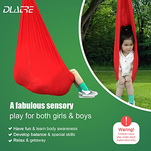 Therapy Swing for Kids Lycra Swing Sensory Hammock Swing Cuddle Swing Special Needs Hanging Kit Included Outdoor Indoor Cocoon Swing for Kids Children Adults Hammock with Autism ADHD ADD SPD Aspergers