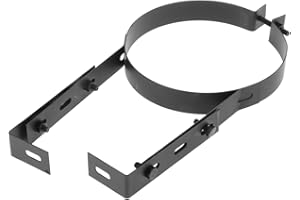 JISADER Chimney Pipe Bracket, Flue Liner Clamp Sturdy Household Hanging Accessory, Stove Pipe Hanger Wall Support Chimney Pip