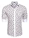 COOFANDY Men's Floral Print Slim Fit Long Sleeve Casual Button Down Shirt