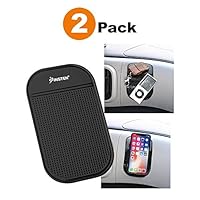 Insten [2-Pack] Anti-Slip Car Dash Sticky Gel Pad Non-Slip Universal Mount Holder Mat 5.7" x 3.5" Compatible with Keychain Cell Phone iPhone 11/11 Pro/11 Pro Max/X/XS/XS Max/XR/8/7 + S9 S10/S10+/S10e