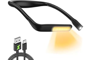 Yuentoen Rechargeable LED Neck Reading Light, 3 Colors 6 Brightness Adjustable Book Lights for Reading in Bed, Gift for Reade