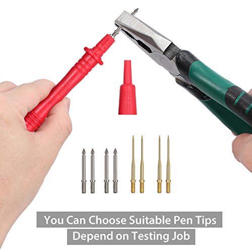 Proster Multimeter Probe Test Lead Kit with Alligator Clips Replaceable Automotive Multimeter Leads Clamp Meter Leads Electronic Multimeter Test Leads