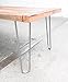 Industrial By Design - 16” Hairpin Furniture Legs - Coffee Table, Nightstand, Bench, Stool, Dresser - (Silver) Mid Century Modern Furniture - Two Rod Design - Easy DIY - Set of 4