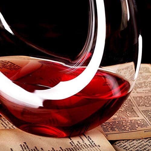 Wine Decanter,Towinle Red Wine Carafe Leadfree Crystal Glass Wine Aerator Wine Presents Accessories (1200 Milliliter) - Image 5