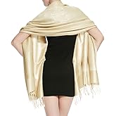 Glory Max Large Two Tones Vintage Paisley Jacquard Pashmina Shawl Wrap Scarf for Women