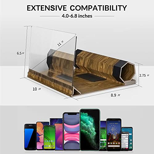 Screen Magnifier for Cell Phone,[Upgraded] Phone Accessories with Foldable Phone Stand 12" HD Mobile Phone Projector for Movies and Videos iPhone Accessories Gadgets Tech Gifts for Men - Thumbnail 5