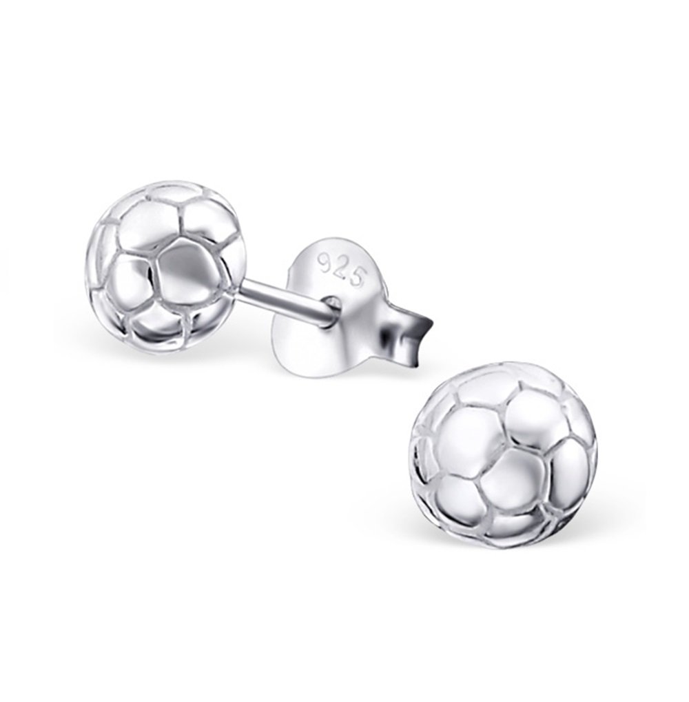 Football Earrings - 925 Sterling Silver
