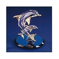 Dolphin & Baby Glass Figurine