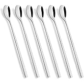 Long Handle Spoon, Coffee Stirrers, 9-inch Ice Tea Spoon, AOOSY Premium 18/10 Stainless Steel Iced Teaspoon for Mothers Milks
