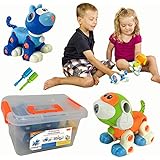 Kidtastic Set of Take Apart Toys - Cat &amp; Dog Models - STEM Building Set - Hours of Fun - 88 Pieces - Engineering Kit for Boys, Girls, Toddlers - Age 3, 4, 5 +Year Old