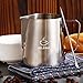 Milk Frothing Pitcher -Stainless Steel Measurements On Side Milk Pitcher With Latt Art Pen (14oz)