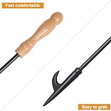 AGM Fire Hook 81cm & Fireplace Pliers 64cm Wrought Iron Wood Fire Tool Set view 5