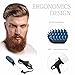 Squaresilk electric beard straightener comb for men-tame your frizzy beard with USA designed heated brush for men- smooth and styling quick mens hair with straightening comb dual volatage(110V-240V).