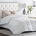 WEEKENDER Comforter Duvet Insert Oversized Queen White Quilted Down Alternative All Season Microfiber - Oversized Queen - Box Stitched
