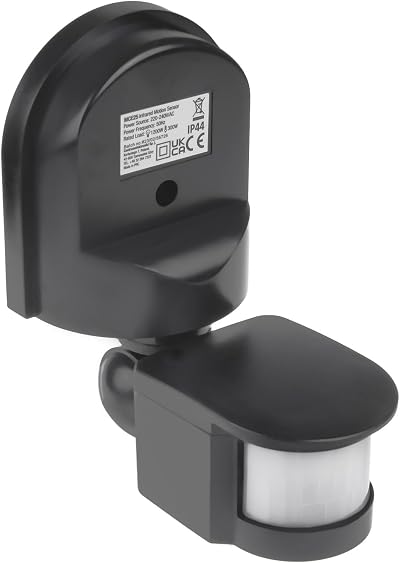 Maclean MCE25 GR Wall-Mounted 180° Motion & Dusk Sensor 1200W Grey