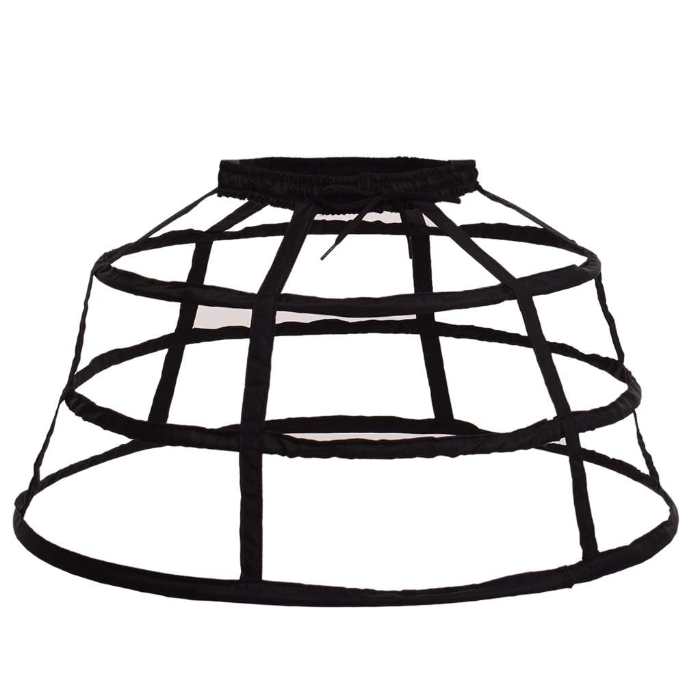 GRACEART 3 Hoops Skirt Petticoat Pannier Cage Skirt Bridal Slips