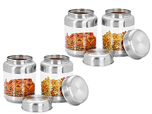 Sizzle Transparent Containers 575 ml Set of 2 Crystal Storage Jar S10 Set of 2
