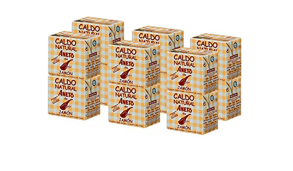 Aneto 100% Natural - Caldo de Jamón - caja de 12 unidades de ...