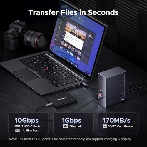 UGREEN 13-in-1 Laptop Docking Station, USB C Triple 4K Display Dock (2 DP+ HDMI, For Windows Only), 100W Max Laptop Charging, 10Gbps USB-C/A, Ethernet, SD/TF, Audio, 140W Adapter for Dell/Lenovo/HP