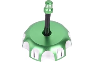 RAWSOMES Billet Gas Fuel Tank Cap Cover with Vent Hose Compatible with Kawasaki KX65 KX85 KX100 KX125 1999-2013 KDX 200 1990 CRF150R 2007-2010 Green