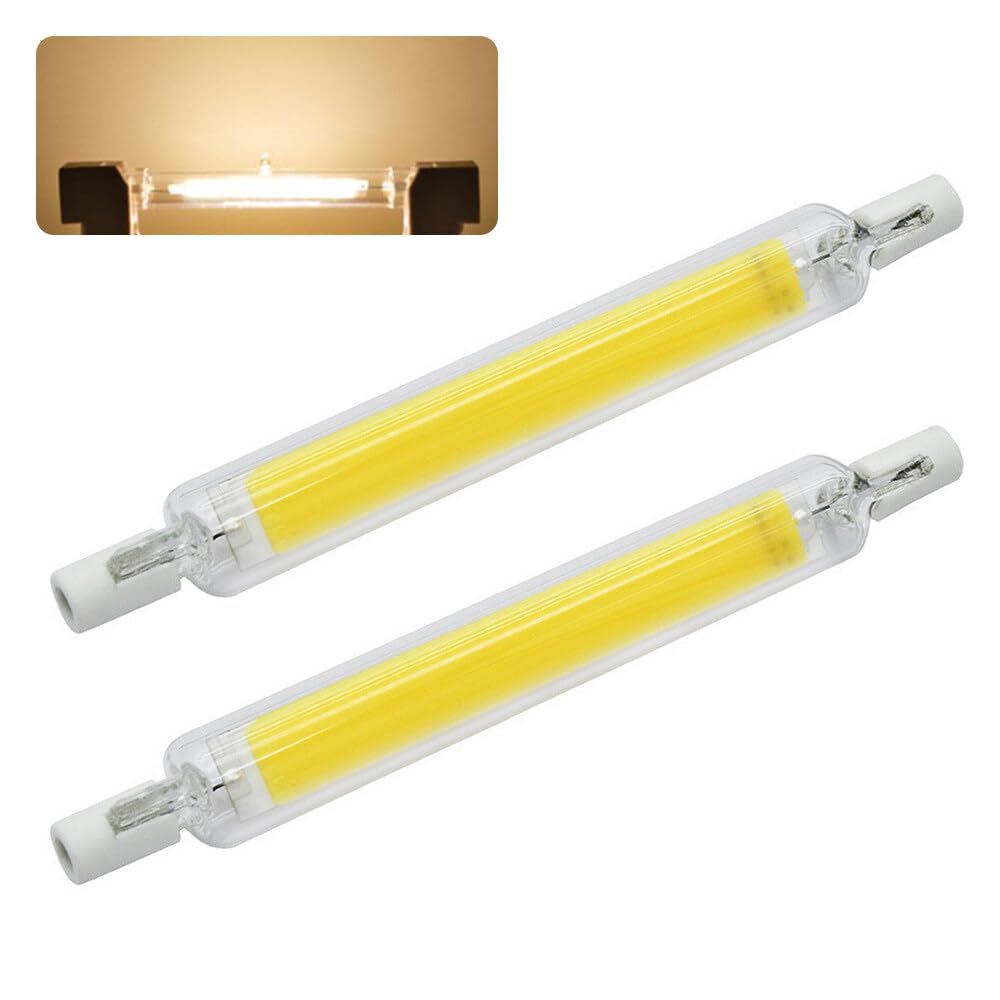 IXYHKB R7S LED Bulb 118mm, 20W Dimmable LED Lamp for Halogen Replacement, 2PCS, Warm White 3000K, 2000LM, 360° Beam Angle Rod for Bedroom Ceiling Washlights