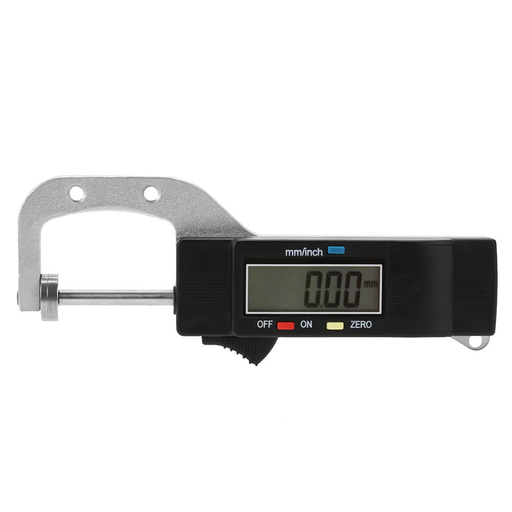 Digital Thickness Gauge, 0-25mm Thickness Meter Digital Thickness Micrometer Electronic Thickness Gauge with LCD Display