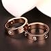 JASMINE JEFFER Shine Celebrity Rose Gold-Plated Band LOVE Ring For Women(6)