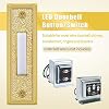 Wired Doorbell Push Button With Built-In LED Light - Wall Mount - Black