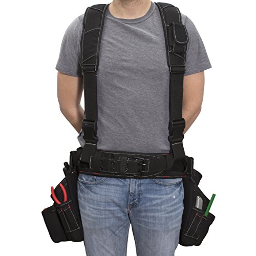 Dickies 4Piece Carpenter's Rig, Padded Tool Belt Suspenders, Cooling