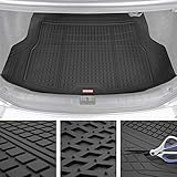 Motor Trend Premium FlexTough All-Protection Cargo Mat Liner – w/Traction Grips & Fresh Design, Heavy Duty Trimmable Trunk Liner for Car Truck SUV, Black (OF-985-BK)