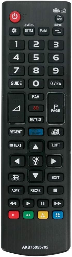 VINABTY AKB75055702 AKB73975729 Remote Control Replaced for LG TV 22MT47D-PZ 19MN43D 22MT47DC-PZ 22MT55D-PR 22LY340C 22MT55D-PZ 22MT55V-PZ 22MT57D-PZ 23MT55D-PZ 23MT75D-PZ 42LB582V 23MT75D-PZ
