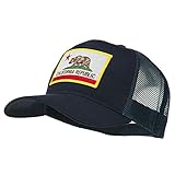 California State Flag Patched Twill Mesh Cap - Navy