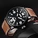 Vavna Men's Business Quartz Watch, Casual Fashion Analog Wrist watch Classic Calendar Date Window, Waterproof 30M Water Resistant Comfortable Unique PU Leather Watches-Black