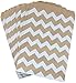 Outside the Box Papers Kraft Brown and White Chevron Treat Sacks 5.5 x 7.5 48 Pack Kraft Brown, White