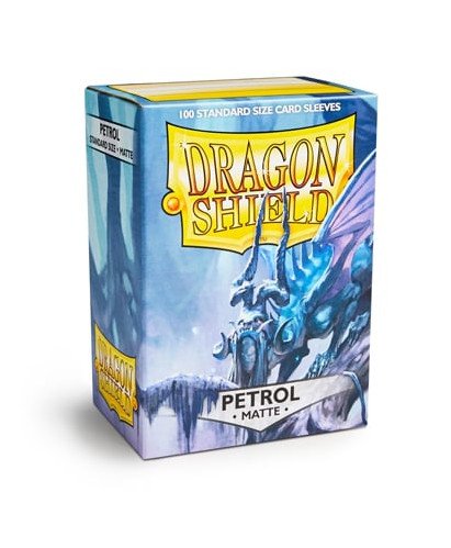 Dragon Shield Deck Protective Sleeves for Gaming Cards, Standard Size (100 sleeves), Matte Petrol