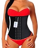 Fitglam Waist Trainer for Women Latex Waist Training Corset Body Shaper Girdle