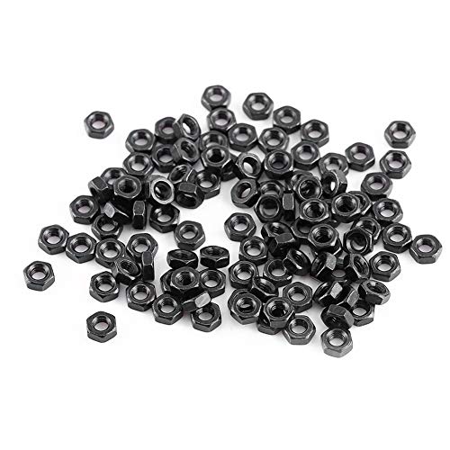 250pcs Screws Nuts, M3 Black Alloy Steel Hex Socket Screws Bolt with Hex Nuts Assortment(Cap Head)