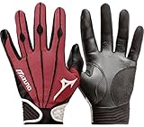 Mizuno Adult Vintage Pro Batting Gloves, Cardinal, Small