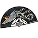 TMAS Chinese Iron Fan (Pheonix), Black Satin