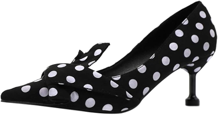 polka dot kitten heel shoes