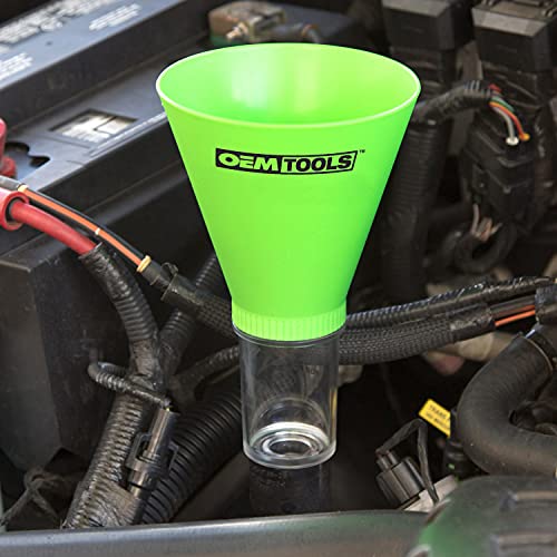 OEMTOOLS 87039 Universal Direct Fit Oil Funnel Set, Spill Proof Coolant