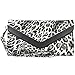 Smart Phone Wristlet, caseen ViVi Wallet Clutch Purse Case (White Leopard/Black)