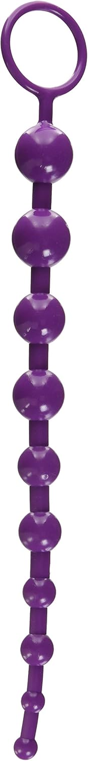 Hearts Purple Anal Beads