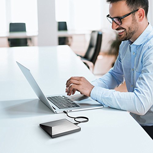 External DVD Drive, VikTck USB 3.0 CD DVD Burner Drive Writer Player Fire Prevention Aluminum and PC Ultra Slim Portable for Windows, Laptop, Mac, Macbook Air/Pro, Apple, Desktop, PC (Silver)